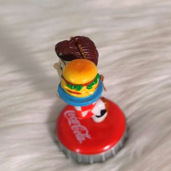Vintage 90s Coca-Cola x Big Boy Burgers Mascot Christmas Holiday Ornament - Picture 10 of 14